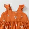 ALINTU Toddler Girls Dress Sleeveless Princess Beach Ruffle Sundress, Light Brown 4-5T view 3