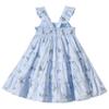 ALINTU Toddler Girls Dress Sleeveless Princess Beach Ruffle Sundress, Light Blue 3-4T view 2