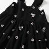 ALINTU Toddler Girls Dress Sleeveless Princess Beach Ruffle Sundress, Black 5-6 Years view 4