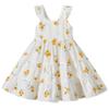 ALINTU Toddler Girls Dress Sleeveless Princess Beach Ruffle Sundress, White 5-6 Years view 1