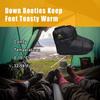 AUDIFU Down Booties Warm Socks Ultralight Sleeping Sock for Camping, Backpacking - Camp Sleeping Bag Tent Down Foot Warmer for Men & Women (Black, Large) view 3