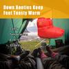 AUDIFU Down Booties Warm Socks Ultralight Sleeping Sock for Camping, Backpacking - Camp Sleeping Bag Tent Down Foot Warmer for Men & Women (Red, Large) view 2