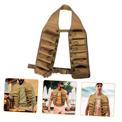 BESPORTBLE Creative Beer Belt Holder for Men Outdoor Beer Vest for Parties Picnics Hiking Versatile Drink Holder for Cans Bottles Khaki