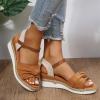 Ladmiple Wedge Sandals For Women Casual Summer Espadrille Wedge Sandals for Women Comfortable Strappy Platform Sandals Casual Summer Shoes view 2