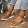 Ladmiple Wedge Sandals For Women Casual Summer Espadrille Wedge Sandals for Women Comfortable Strappy Platform Sandals Casual Summer Shoes view 4