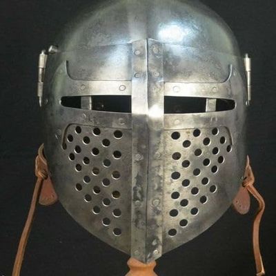 Bascinet Knight Helmet Medieval Helmet Armour Buhurt Helmet Buhurt Battle Gift