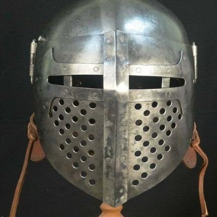 Bascinet Knight Helmet Medieval Helmet Armour Buhurt Helmet Buhurt Battle Gift