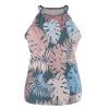 Monstera Palm Leaves Womens Crew Neck Tank Tops Print Sleeveless T Shirt Casual Blouses Top for Yoga Workout S view 4