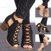 Ladmiple Womens Sandals Size 10 Women's Wedge Sandals Platform Espadrilles with Ankle Strap Open Toe view 4
