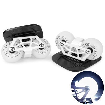 Freeskates with Metallic Surface, White Flashing Wheels, Dual Axle Distance Support, Suitable for Both Adults and Children's Roller Skating and Inline Skating ShoesDrift Board