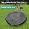 hxoity 6ft to 16ft Round Trampolines Weather Cover with Elastic Hooks Waterproof Dust Rain UV Sun Shade Wear-Resistant Trampoline Protection Cover Secure Fixation Dust Proof Design (Size : 12ft) view 4