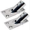 2PCS Boat Hand Rail Base, 316 Stainless Steel 30/45/60/90 Yacht Rail Fittings Heavy Duty Marine Grade Rectangular Base Rail Tube Stanchion Base Column Accessories for 7/8 inch Outer Diameter Pipe view 1