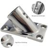 2PCS Boat Hand Rail Base, 316 Stainless Steel 30/45/60/90 Yacht Rail Fittings Heavy Duty Marine Grade Rectangular Base Rail Tube Stanchion Base Column Accessories for 7/8 inch Outer Diameter Pipe view 4