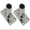 2PCS Boat Hand Rail Base, 316 Stainless Steel 30/45/60/90 Yacht Rail Fittings Heavy Duty Marine Grade Rectangular Base Rail Tube Stanchion Base Column Accessories for 7/8 inch Outer Diameter Pipe view 1