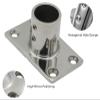 2PCS Boat Hand Rail Base, 316 Stainless Steel 30/45/60/90 Yacht Rail Fittings Heavy Duty Marine Grade Rectangular Base Rail Tube Stanchion Base Column Accessories for 7/8 inch Outer Diameter Pipe view 4
