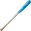 Zett BTT74480 Baseball Training Bat, Training, Wooden, 31.5 inches (80 cm), 28.6 oz (800 g), Silver x Fluorescent Blue (1322GE), Made in Japan view 1