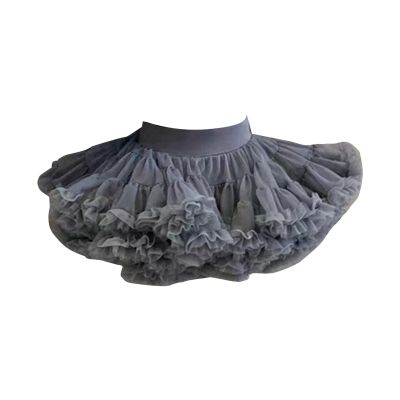 Girl's Petticoat Soft Puffy Tulle Tutu Skirt Baby Girls Princess Ballet Dance Layered Tulle Tutu (Grey, 6-12 Months)