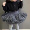 Girl's Petticoat Soft Puffy Tulle Tutu Skirt Baby Girls Princess Ballet Dance Layered Tulle Tutu (Grey, 6-12 Months) view 3