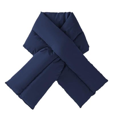 Winter Warm Scarf Outdoor Cross Neckband Portable Skiing Anti Cold Wind Lightweight Neck Protection Cloud Silk Cotton (Color : Navy Blue, Size : 110 * 20cm)
