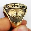2023 Fantasy Football Championship Ring | Black Gunmetal Plated Award For Fantasy Football Trophy League Winner | Color Stones (size 8, Clear Outer) view 4