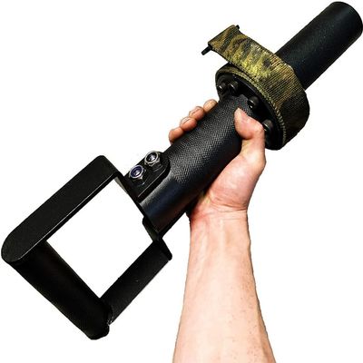 Arm Wrestling Exercise Handle, Wrist Rotation Training Equipment, Forearm Wrist and Arm Blaster Exerciser, Carbon Steel, 1m Webbing, Knurling Surface, 200kg Bearing, for Gym and Home Exercise.