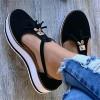 Ladmiple Loafers For Women Black Flat Womens Canvas Shoes Low Top Fashion Sneakers Slip on Walking Shoes Dressy Casual Summer Comfortable Non Slip Platform Flats Loafers view 2