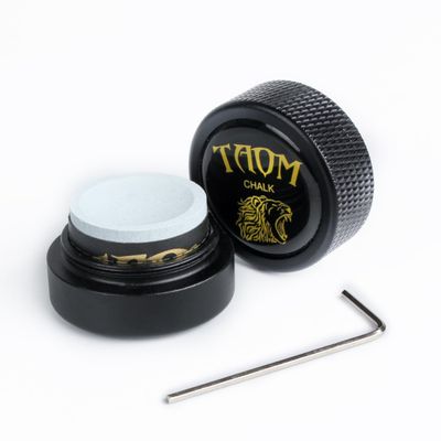 YEUEK TAOM Pool Chalk Holder Round Shaped Practical Tool Billiards Accessories Magnetic Mini Chalk Tip Case Container Round Box Billiards