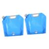 Kisangel 2pcs Foldable Water Bag Portable Outdoor Water Storage Pouch for Hiking Camping Fishing Sports Durable Design Efficient Inlet Outlet view 1