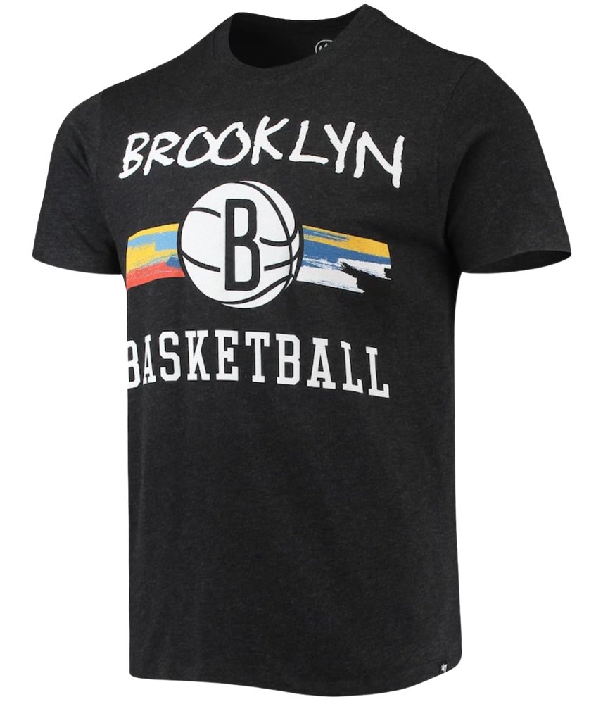 47 Brooklyn Nets City Edition Club T-Shirt (US, Alpha, X-Large, Regular, Regular, Black)