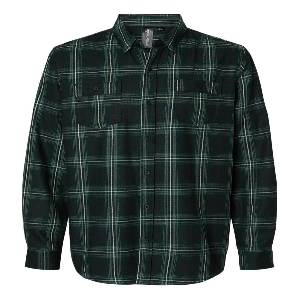Burnside Mens Perfect Flannel Work Shirt, XL, Fire Red-Black, X-Large