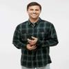 Burnside Mens Perfect Flannel Work Shirt, XL, Fire Red-Black, X-Large view 2