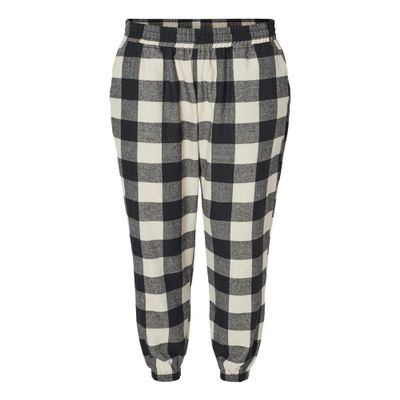 Burnside Youth Flannel Joggers, XS, Ecru-Black Buffalo