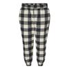 Burnside Youth Flannel Joggers, XS, Ecru-Black Buffalo view 1