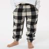 Burnside Youth Flannel Joggers, XS, Ecru-Black Buffalo view 2
