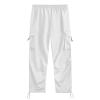 Men's Cargo Pants Elastic Waist Lightweight Drawstring Outdoor Tactical Pants Fashion Streetwear Athletic Hiking Pants White view 4