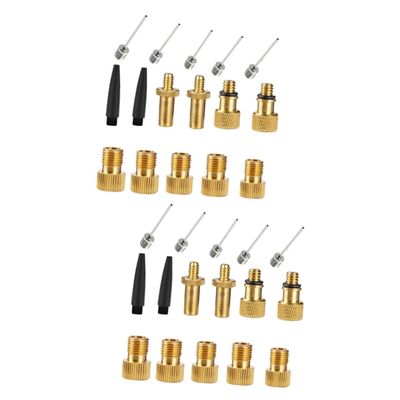 HANABASS 2 Sets Inflator Adapter Kit Bike Car Air Pump Bicycle Valve Accessories Essential Bike Repair Supplies