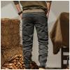 Cargo Pants for Men Stretch Casual Athletic Cotton Tactical Pants Loose Fit Sweatpants Outdoor Joggers Hiking Pants Gray view 4