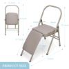 tonchean Yoga Auxiliary Chair with Lumbar Back Support Professional Thickened Foldable Balance Handstand Training Tool Abs & Core Strength Training for Seniors and AdultsGray view 2
