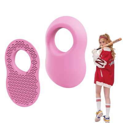 2 Pack Thumb Guard for Pro Batters, Hitter Swing Training Aid, Thumb Guard & Batting Grip Baseball Accessories, Reduce Bat Sting - Pink