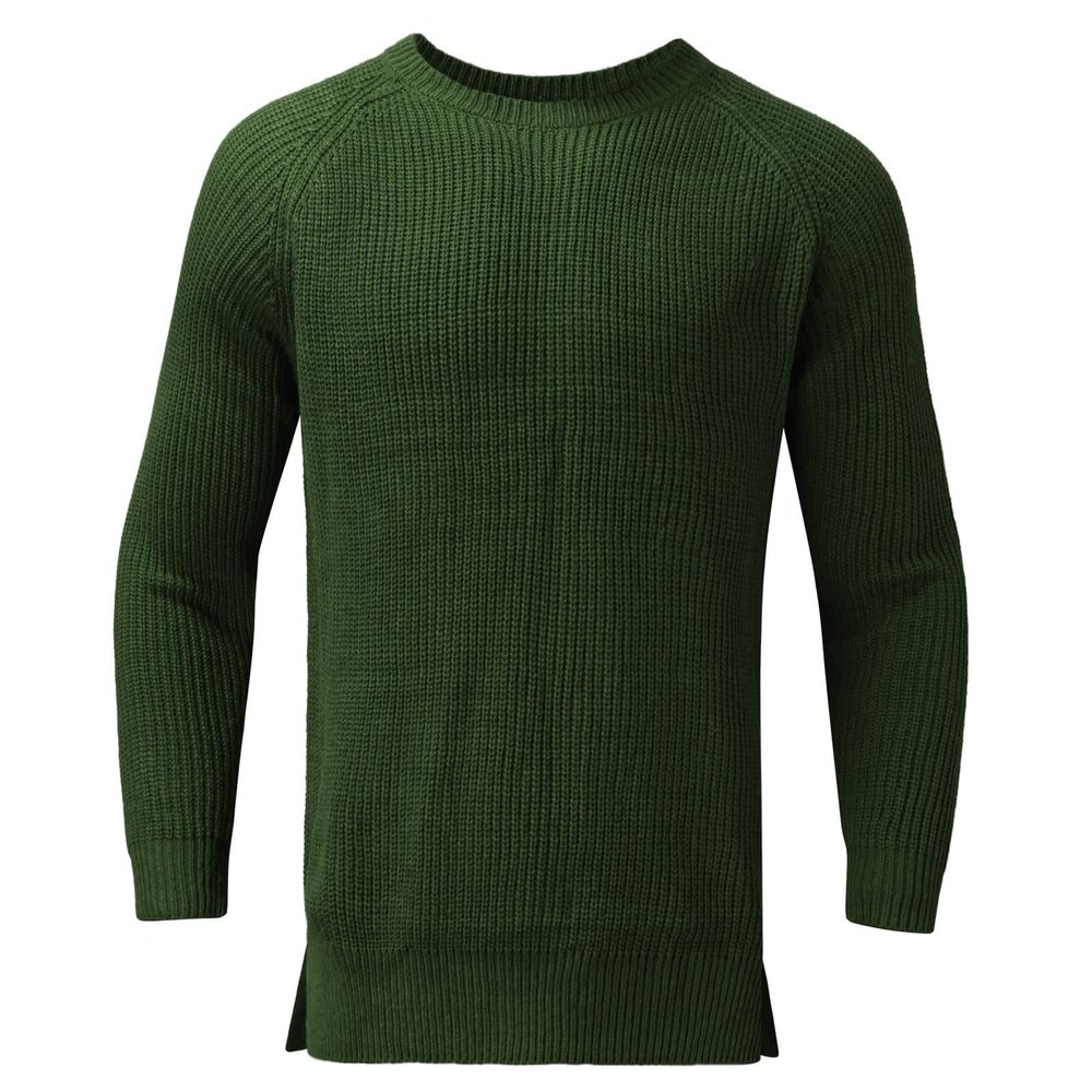 xoxingysm Mens Crewneck Sweater Casual Long Sleeve Solid Fall Winter Thermal Basic Designed Kinted Pullover Top Army Green