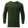 xoxingysm Mens Crewneck Sweater Casual Long Sleeve Solid Fall Winter Thermal Basic Designed Kinted Pullover Top Army Green view 1