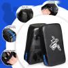 Poen 3 Pcs Taekwondo Kick Pads Muay Thai MMA Karate Sparring Gear Martial Arts Kickboxing Training Pads Punching Striking Target Equipment PU Leather Paddles Strike Curved Kick Shield(Black) view 3
