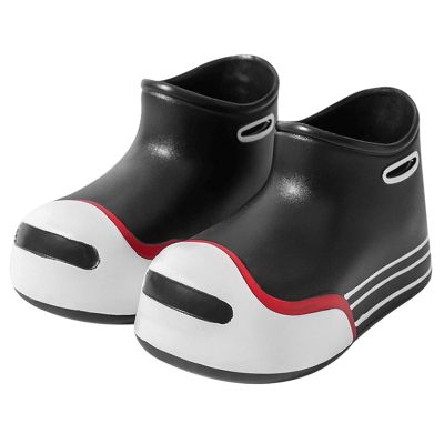 Toddler Ankle Boots Lightweight Water Proof Leather Short Rain Boots Adorable Rubber Comfy Boots for (Black, 1 Big Kids)