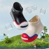 Toddler Ankle Boots Lightweight Water Proof Leather Short Rain Boots Adorable Rubber Comfy Boots for (Black, 1 Big Kids) view 3