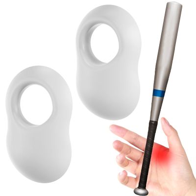 2 Pack Baseball Thumb Guard for Pro Batters, Hitter Training Aid, Thumb Guard Baseball & Softball Batting Grip Baseball Accessories Baseball Training Equipment Reduce Bat Sting-White Color