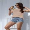 Disamer Cap Sleeve Knit Sweater Tops Sleeveless Vest 2026 Spring Clothes Oversized Summer Tank Trendy Short Sleeve T Shirts,Brown,Small view 2