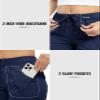 Rdruko Women's Capri Pants with Pockets Lightweight Quick Dry Navy XS view 4