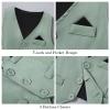 DISAUR Baby Boy Clothes Toddler Boy Outfits, 4PC Gentleman Short Sleeves Romper + Vest + Pants + Bow Tie Cotton Suit Set (Light green, 9-12 Months) view 4