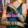 CASDRE Long Tulle Gloves Elbow Length Bridal Arm Sleeves Prom Halloween Costume Sheer Gloves for Women view 4