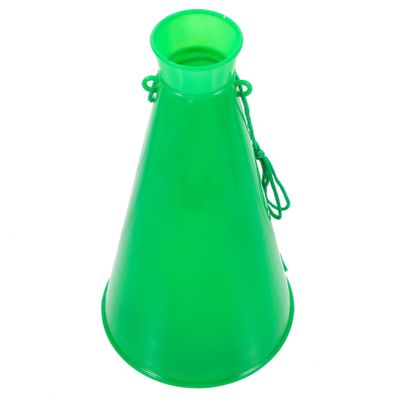 BESPORTBLE Green Plastic Megaphone, Cheer Megaphone Boost School Spirit Diy Cheerleading Megaphone Hearing Horn For Supersbowl Sports Events Parties Match Game Outdoor Activities